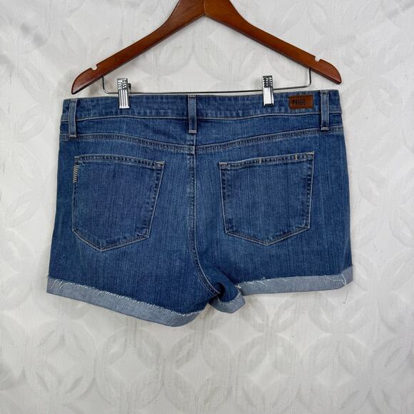 Paige Jimmy Jimmy Short in APPA Cuffed Cut Off Denim Size 32 - Picture 11 of 12